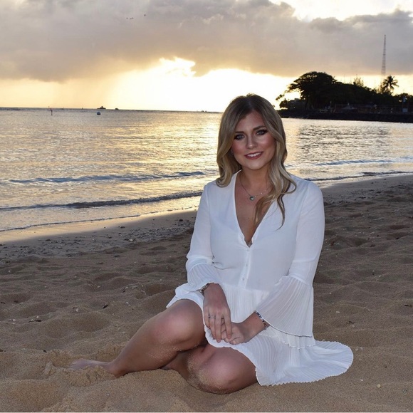 Zara white pleated dress - Picture 2 of 2